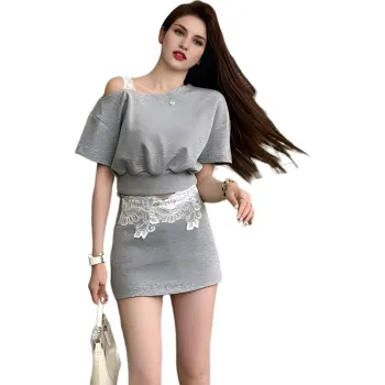 Flowers In Water Skirt Set Women's