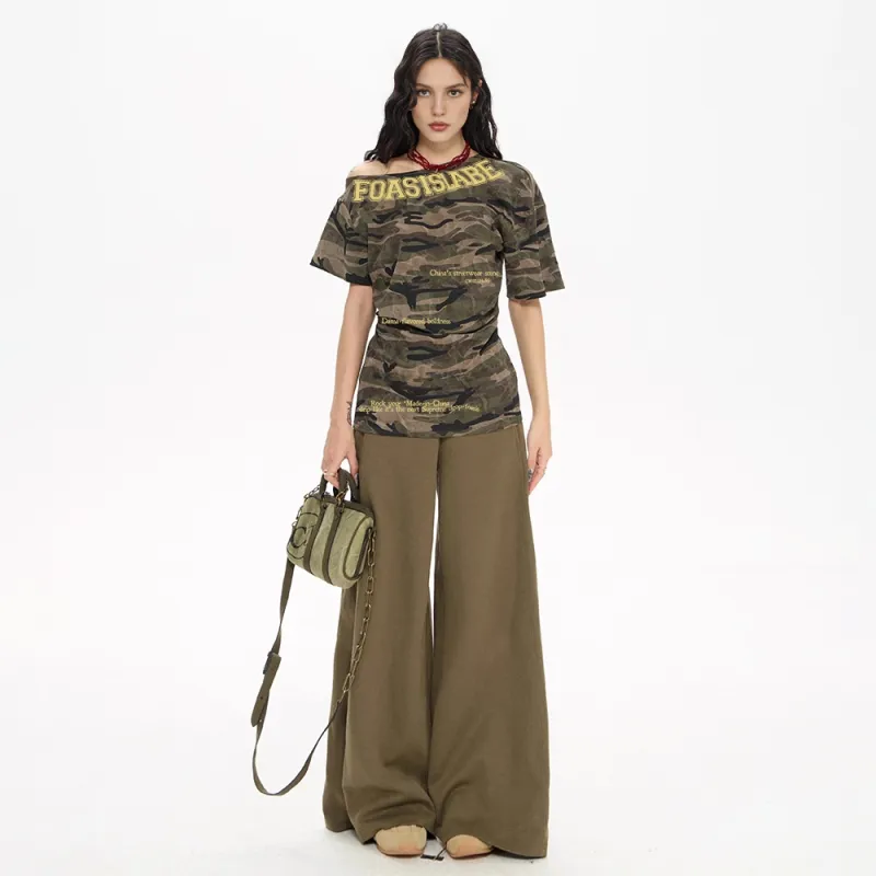 FOASIS T Shirts Women's Camouflage-5