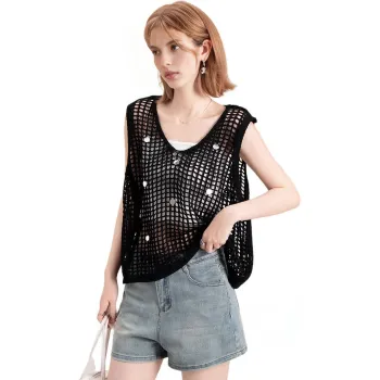 FAWENXIANGZI Tank Tops Women's Black