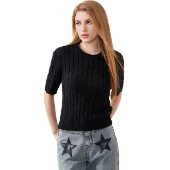 FAWENXIANGZI Knitwear Women's Black