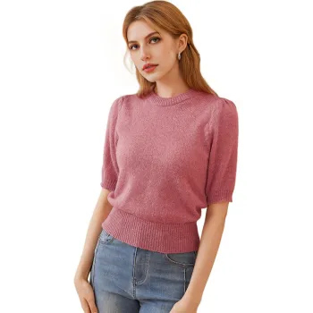 FAWENXIANGZI Knitwear Women's Dark Pink