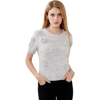 FAWENXIANGZI Knitwear Women's Gray