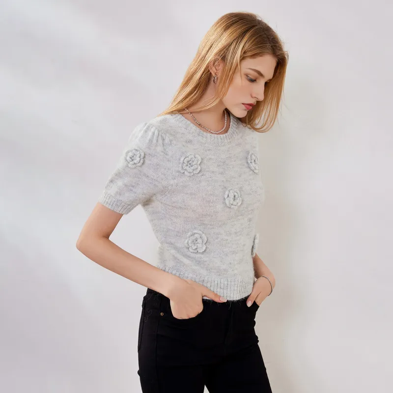 FAWENXIANGZI Knitwear Women's Gray-1