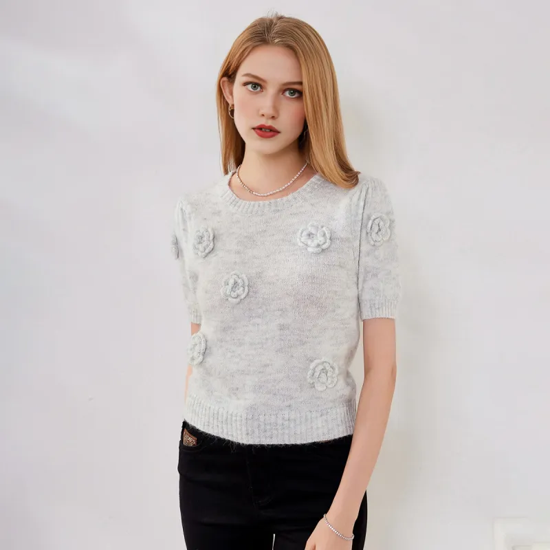 FAWENXIANGZI Knitwear Women's Gray-3