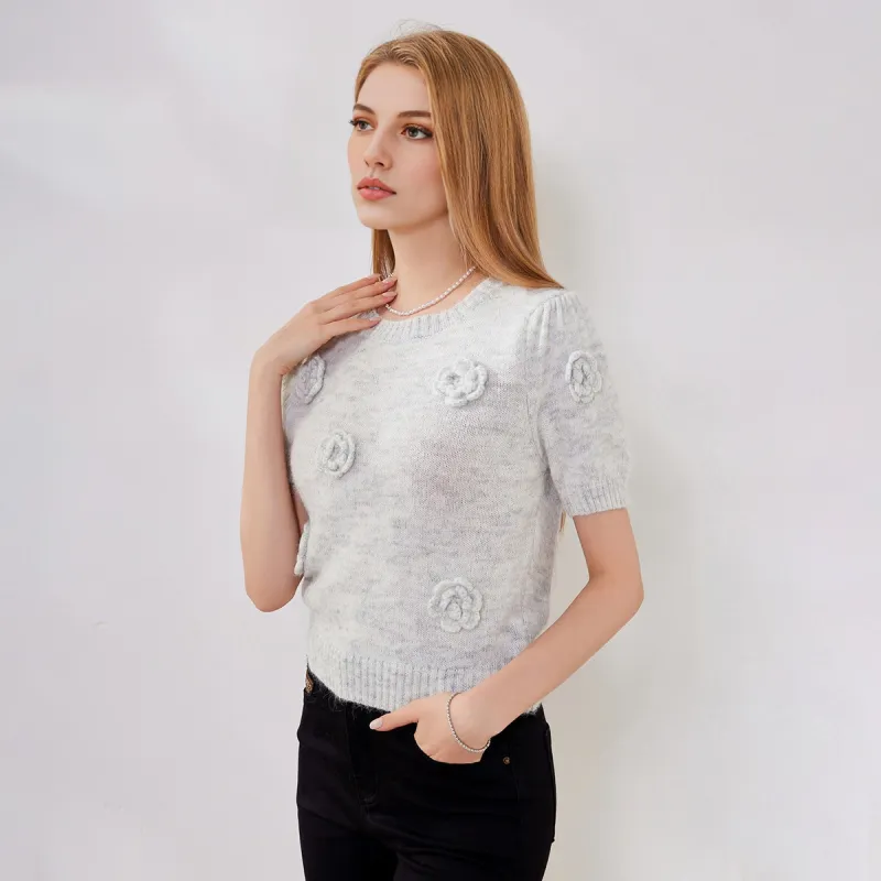 FAWENXIANGZI Knitwear Women's Gray-4