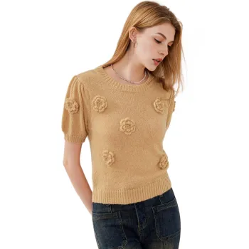 FAWENXIANGZI Knitwear Women's Camel