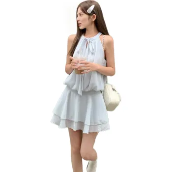 GOSO Sleeveless Dresses Women's Blue