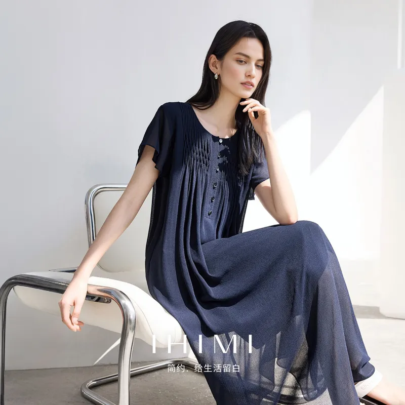 IHIMI Short Sleeved Dress Women's-3