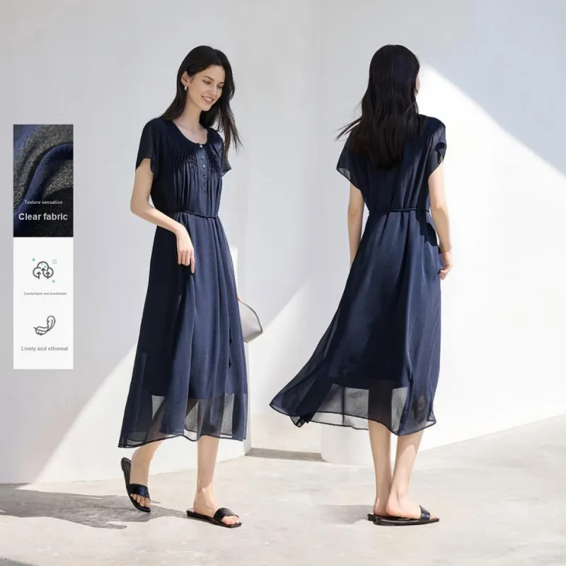 IHIMI Short Sleeved Dress Women's-2