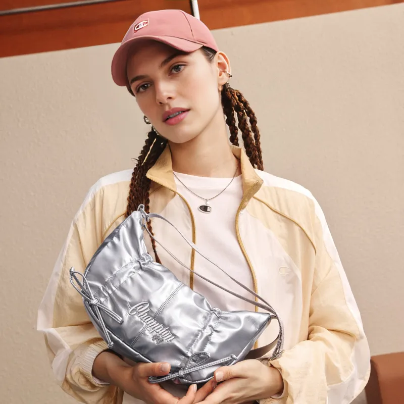 Champion Fabric Shoulder Bag Women's Pink Diamond/Silver White/Black/Milk White-9