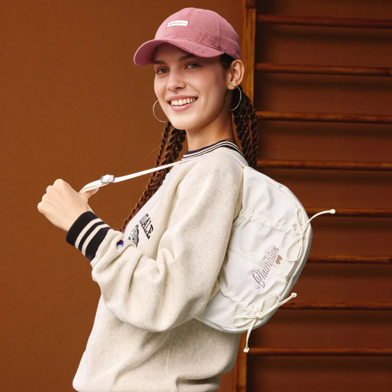 Champion Fabric Shoulder Bag Women's Pink Diamond/Silver White/Black/Milk White-20