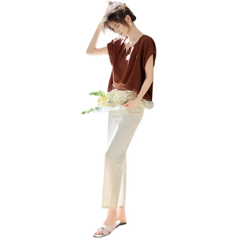 XWI Shirts Women's Red Brown-1