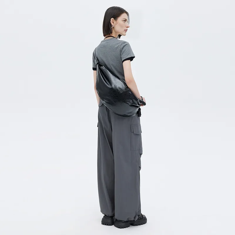 SOON FLOWER Cargo Pants Women's Dark Gray-5