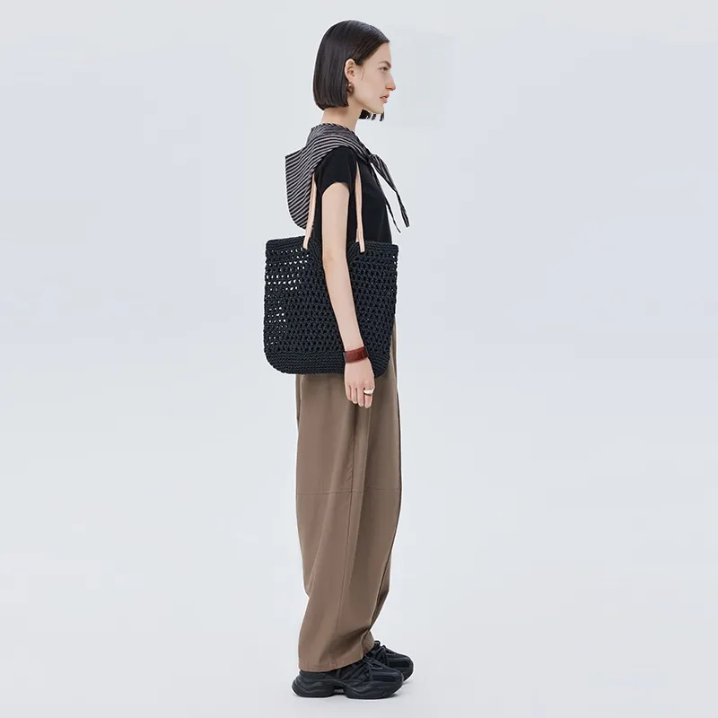SOON FLOWER Casual Pants Women's Coffee Green-4