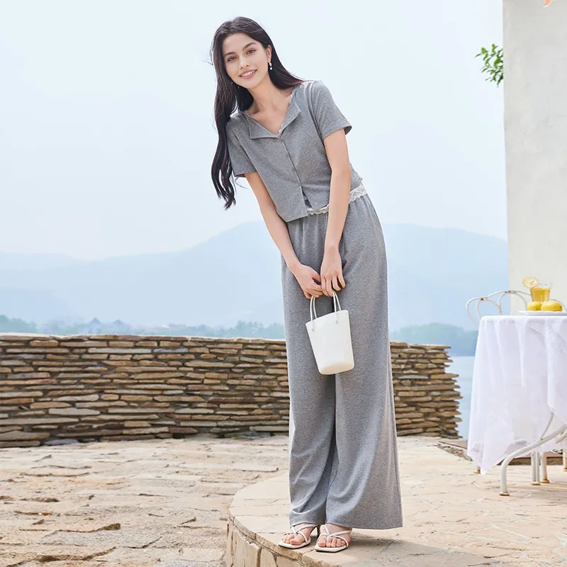 XIANGYING Casual Suit Women's Gray-4