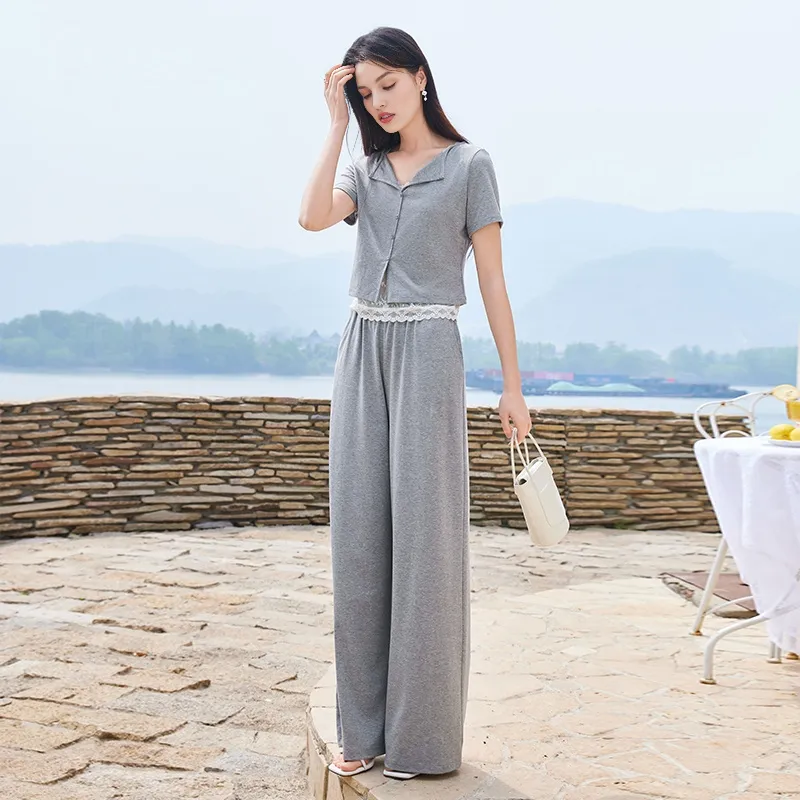XIANGYING Casual Suit Women's Gray-3