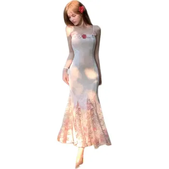 AURORA MUSE Slip Dresses Women's Beige