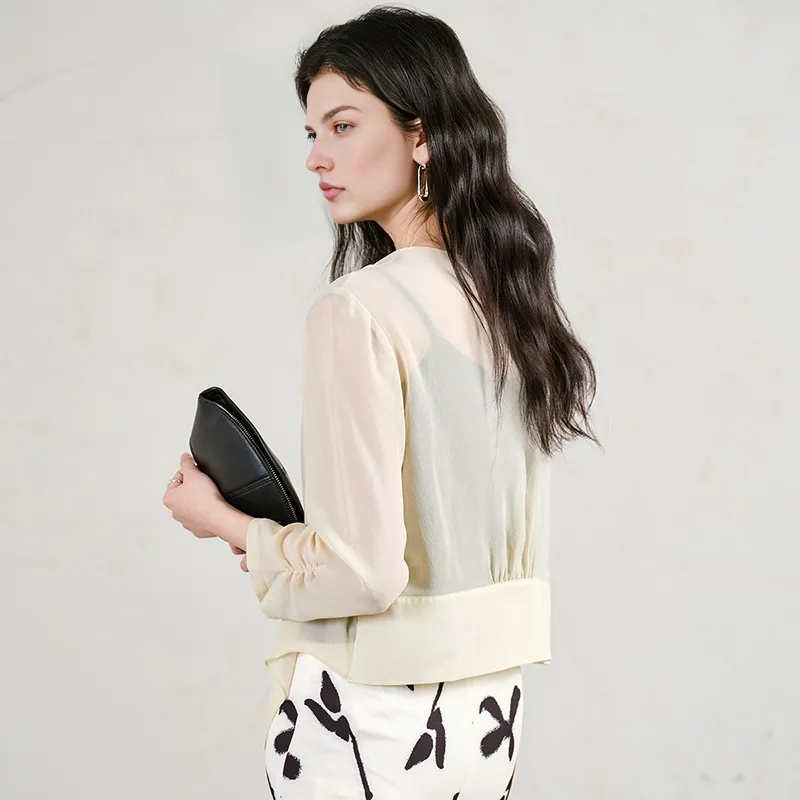 SNOWFORTE Chiffon Shirt Women's-1