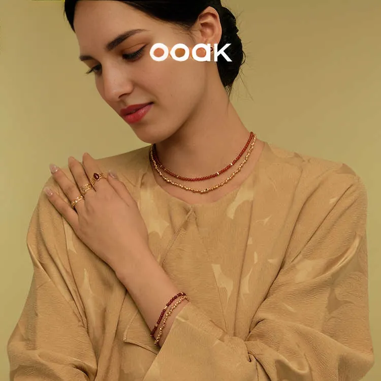 OOAK 18K Gold Plated Copper Necklaces Women's-6