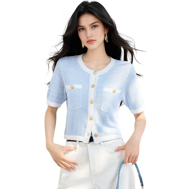 La Chapelle Knitwear Women's Blue-2