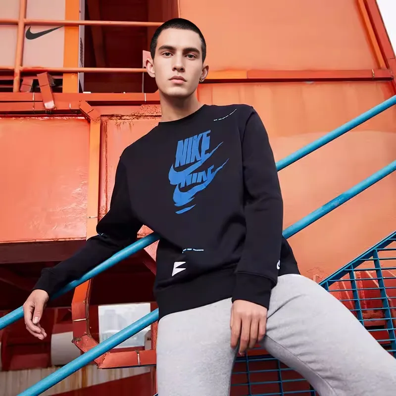 Nike Sportswear Essentials Series Sweatshirts Men Black-5