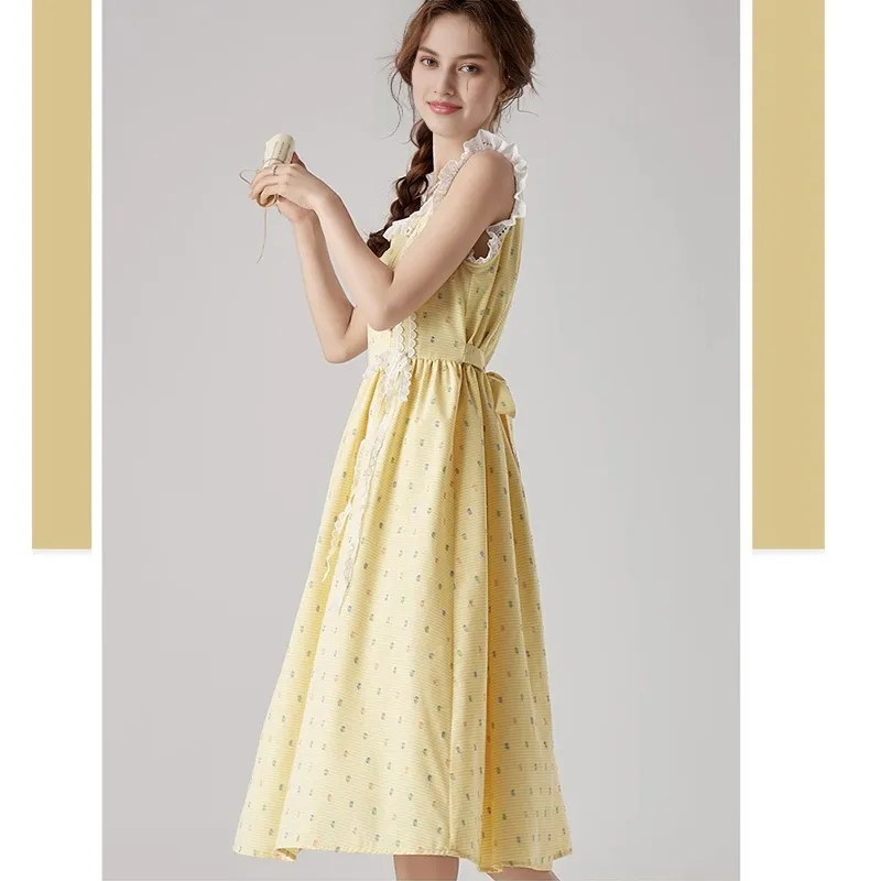PZGE Sleeveless Dresses Women's Yellow-3