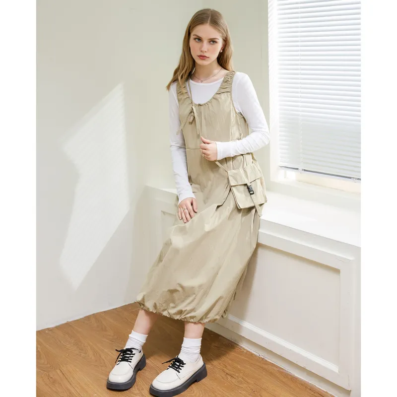 FAWENXIANGZI Two Piece Skirt Sets Women's Apricot-5