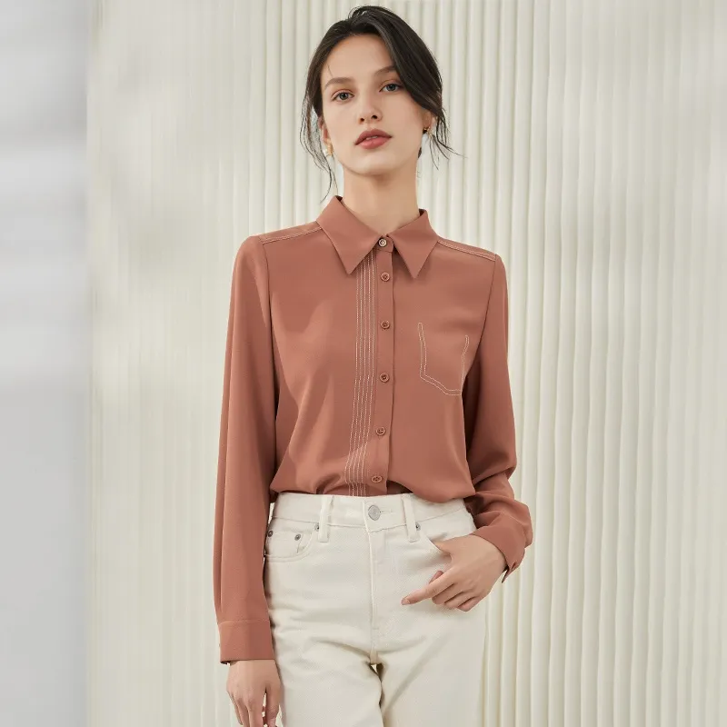Mambe Shirts Women's Brick Red-3