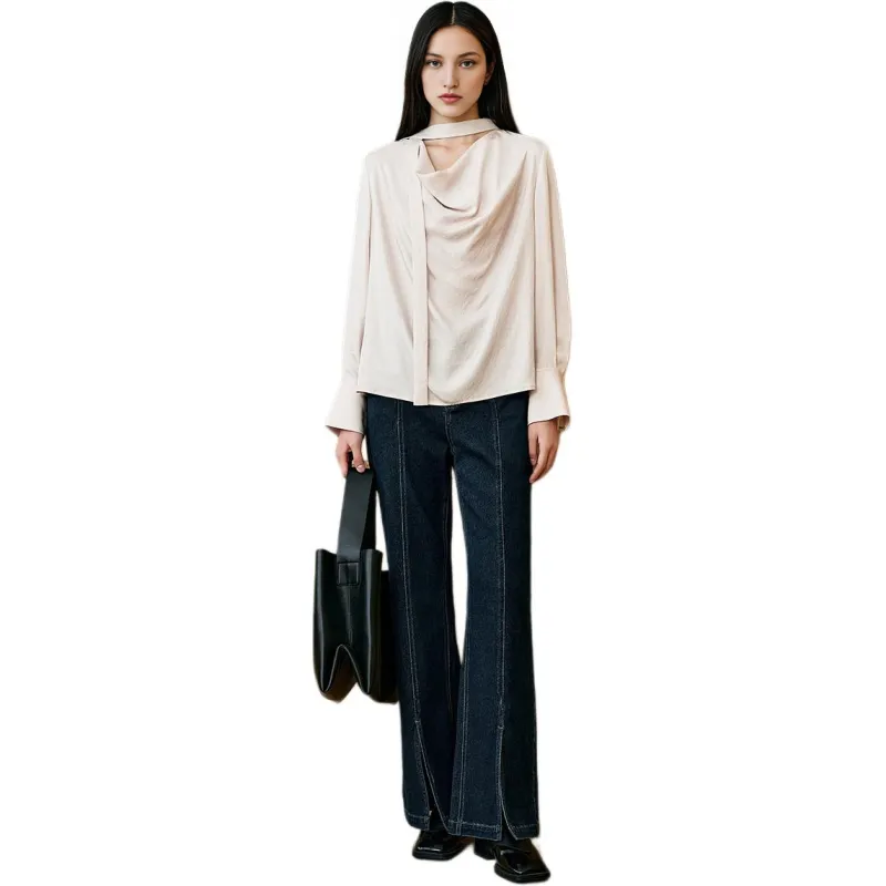INSUN Shirts Women's Beige-1