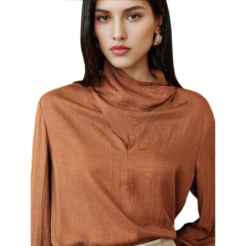 INSUN Shirts Women's Amber Orange-4