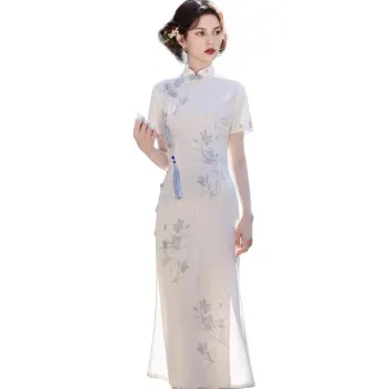 Mu Xiao Xin Cheongsams Women's White