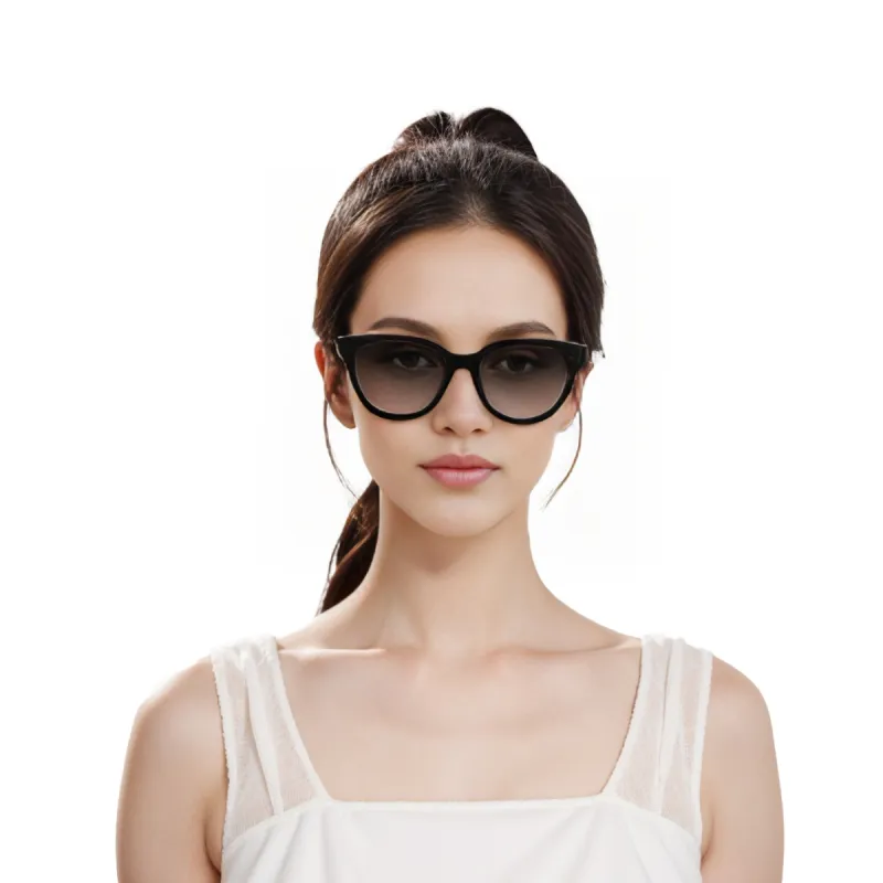 GUCCI Retro Round Acetate Frame Sunglasses Black-3
