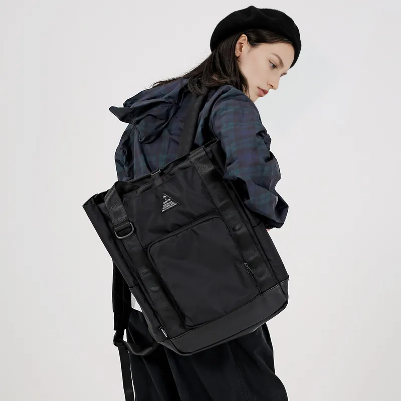 MYEDITION 20L Tote Bag, Shopping Bag, Backpack, Outdoor Bag Nylon Black Unisex-7