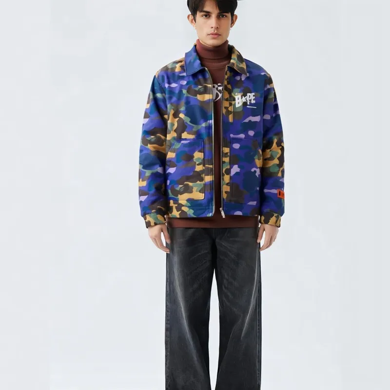 Bape X Heron Preston Mix 1st Camo Duck Trucker Jacket-2