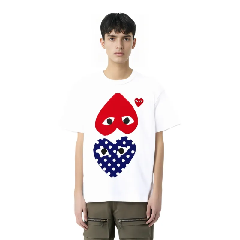 CDG Play Polka Dot Mirror T-Shirt-1