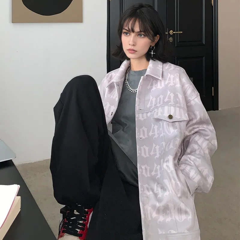 404MOB GANG Jackets Women's Gray-4