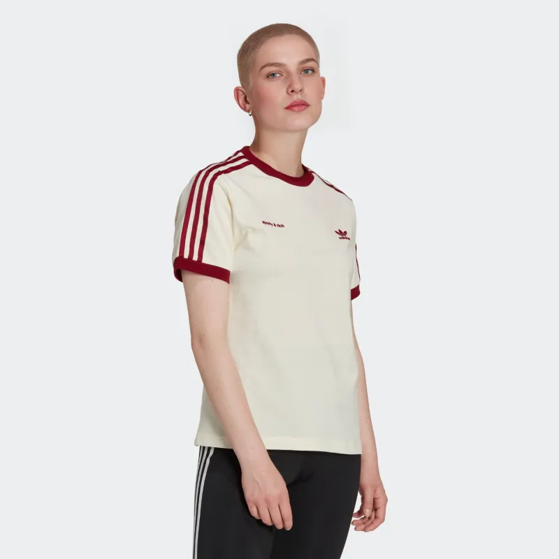 Adidas Originals Set in Sleeve T Shirt Women's Ivory-2