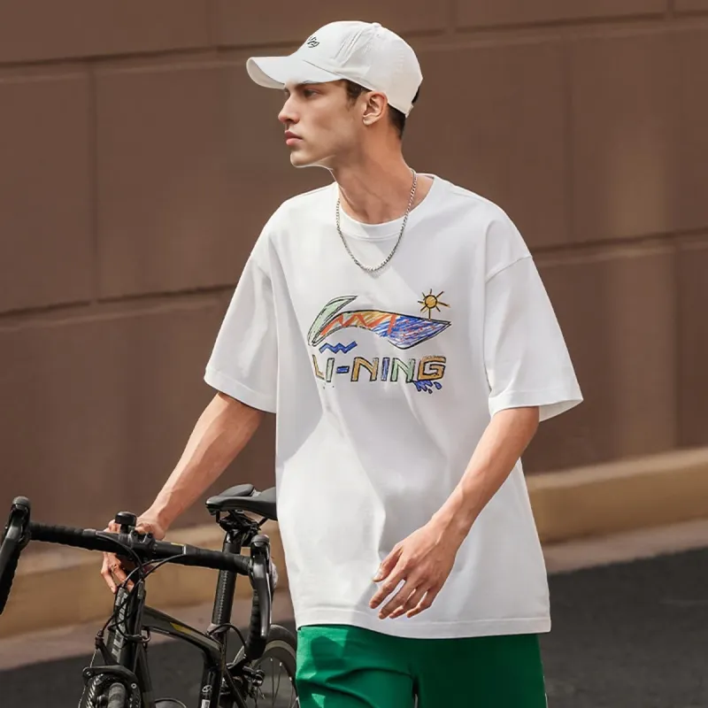 LiNing Sports Life Collection T Shirt Men's White-3