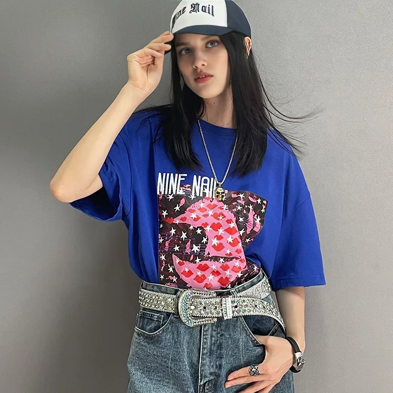 NINE NAIL 9 Section Spike Vintage Trendy Y2K Pin Buckle Stud Rhinestone Embellished Belt Belt Unisex Width  3.8cm-19