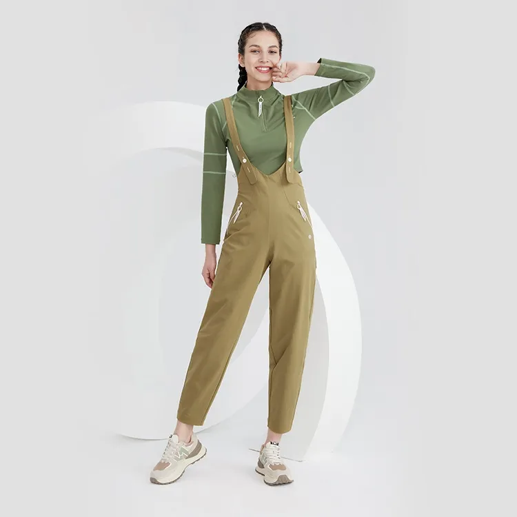 Sumday Athletics Overalls Women's Khaki-3