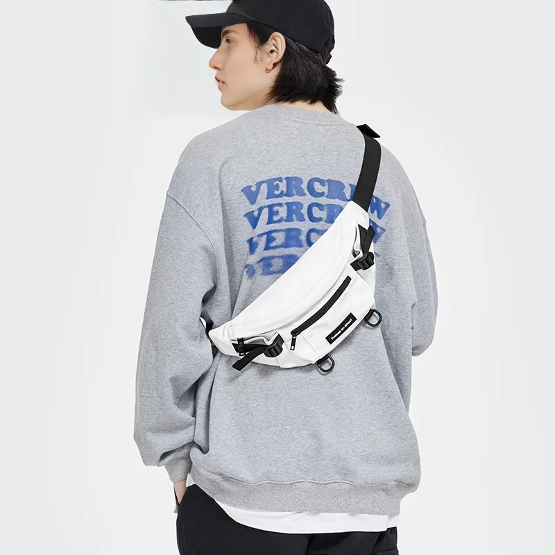 LIVEBOX EN DIRECT Nylon Fanny Pack Unisex Ecru-6