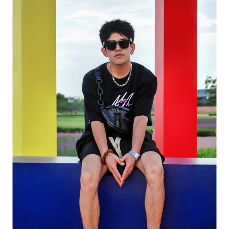 Sagawa TR/Memory Plastic Square Sunglasses Unisex-4