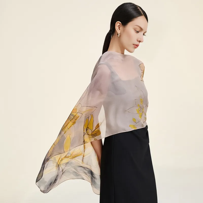 WENSLI 100% Mulberry Silk Scarves Women's-5