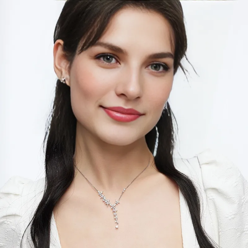 KADER S925 Silver Necklaces Women's Silver White, Goddess Exclusive Box-3