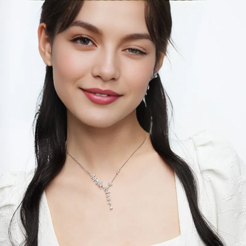 KADER S925 Silver Necklaces Women's Silver White, Goddess Exclusive Box-4