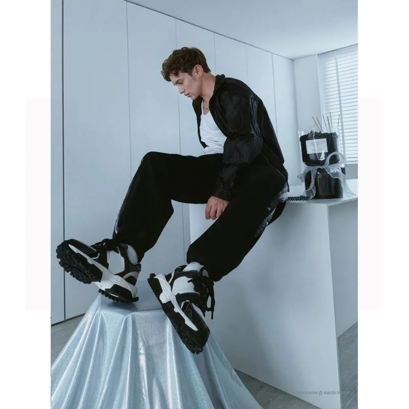 TINMUU Cushioning Anti-Slip Wear-Resistant Breathable Height Increasing Low-Top Chunky Sneakers Unisex-23