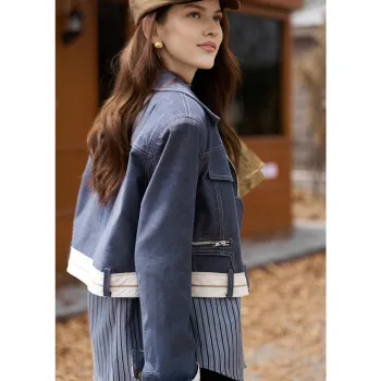 MISHOW Denim Jackets Women's Blue