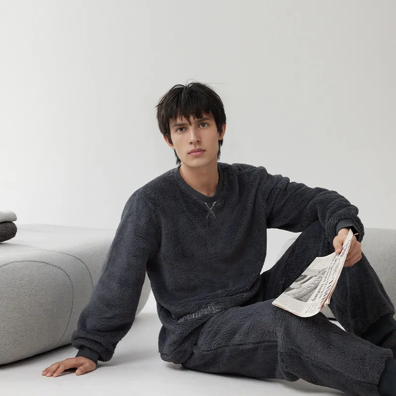 Floating light islands Men Pajama Sets-3