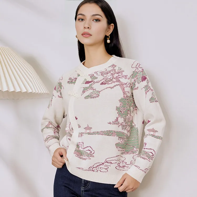 YINER GoodLand Knitwear Women's Cream White-2