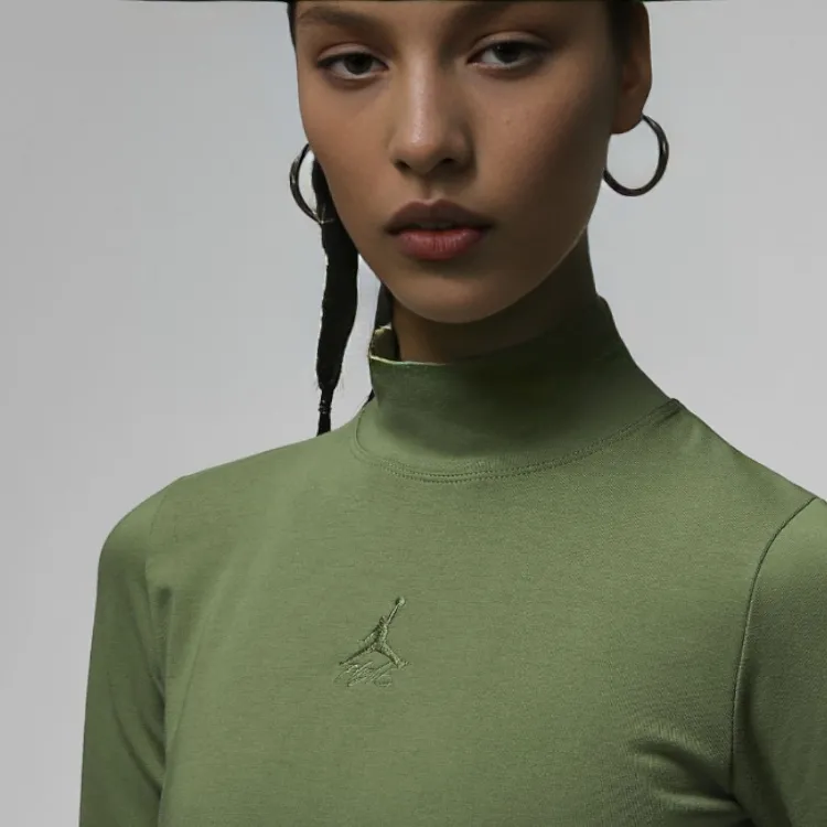 Jordan T Shirts Women's Light Olive Yellow-3
